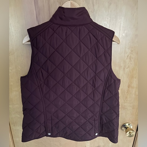 Women’s Ralph Lauren Women’s Wine Color Quilted Vest, Sz. PL (*PETITE LRG*) NWOT - Picture 2 of 6
